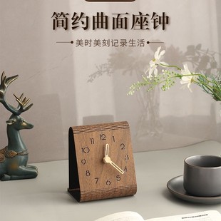 简约台式座钟办公桌面摆件台钟卧室静音钟表家用时钟客厅卧室装饰