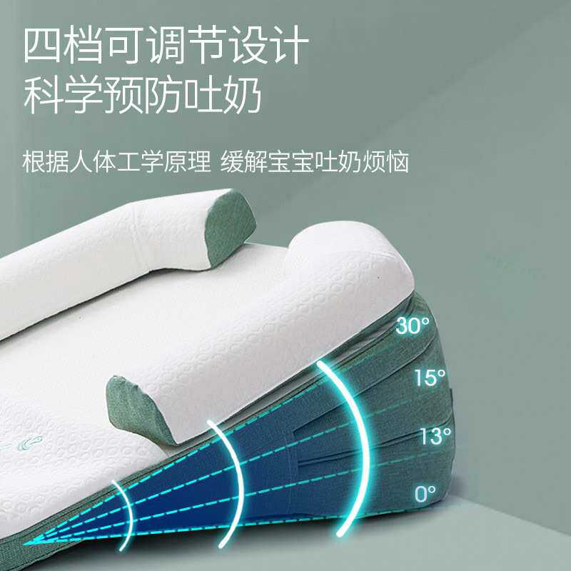 新生儿防吐奶斜坡垫宝宝斜坡枕喂奶床中床缓解婴儿溢奶呛奶跨境