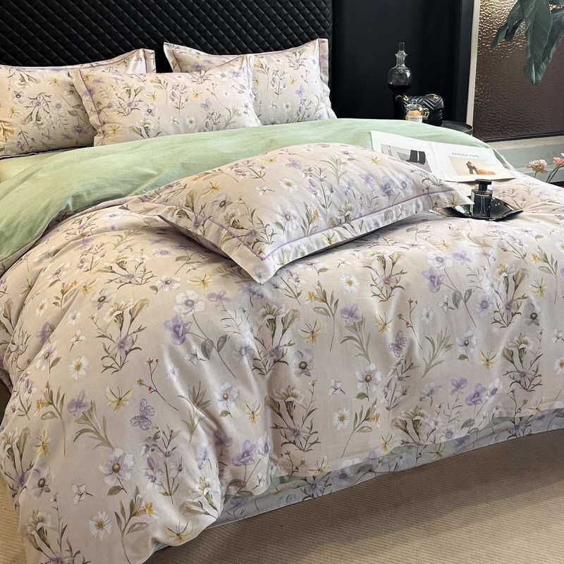 2024新款A类全棉磨毛印花单品套件-四件套 1.2m床单三件套