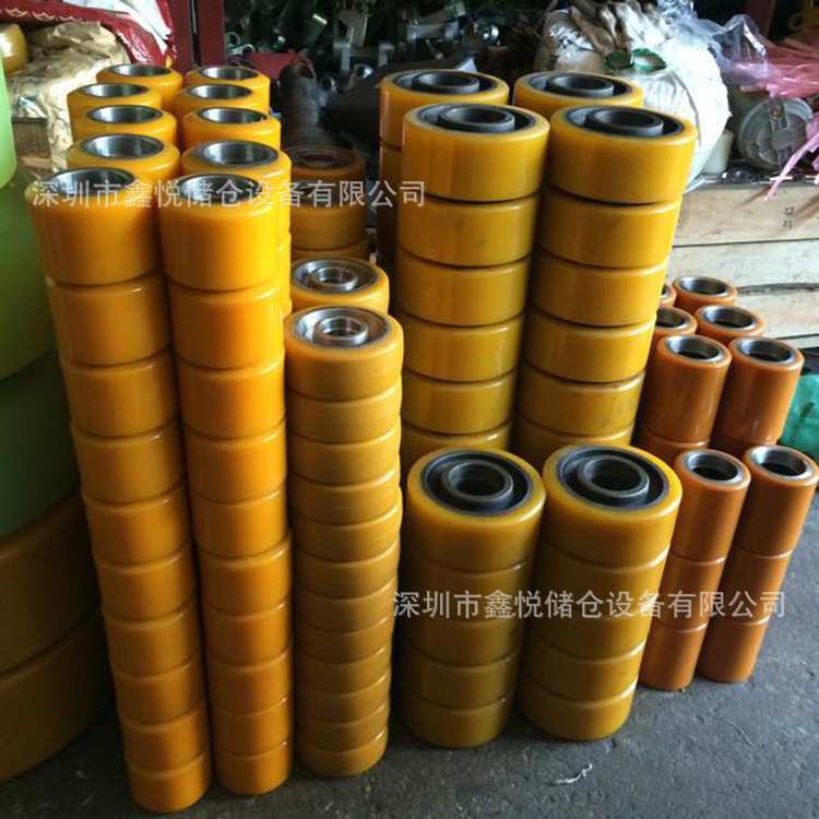 电动驱动叉车大轮 鸿福牛力奥津PU轮 电动叉车轮盘 电动叉车配件