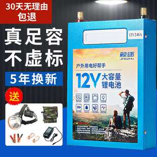 锂电池12v大容量大功率伏三元600a100安聚合物动力铝电瓶磷酸铁锂
