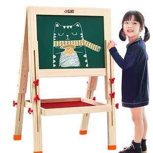 无尘黑板儿童画板画架双面磁性学生家用支架式写字板可升降
