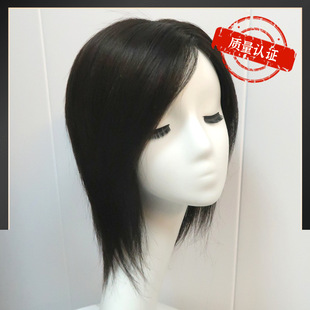 河南许昌假发全真发手织弹力网递针顶毛坯全假发随意分缝染烫造型