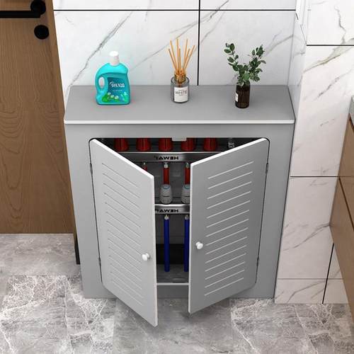 地暖分水器遮挡罩灰色分水器遮挡柜防水暖气片遮挡卫生间管道遮挡