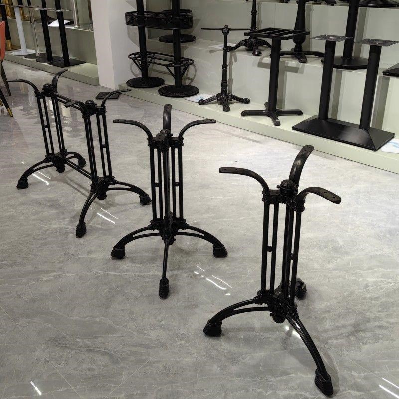 餐台脚铁艺桌脚桌腿实木大理石岩板餐桌支K架不锈钢桌架茶几底座