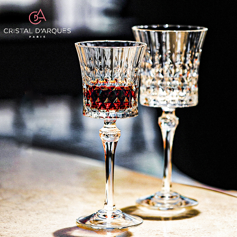 法国进口高档h红酒杯家用水晶玻璃高脚白葡萄酒杯高颜值香槟杯套