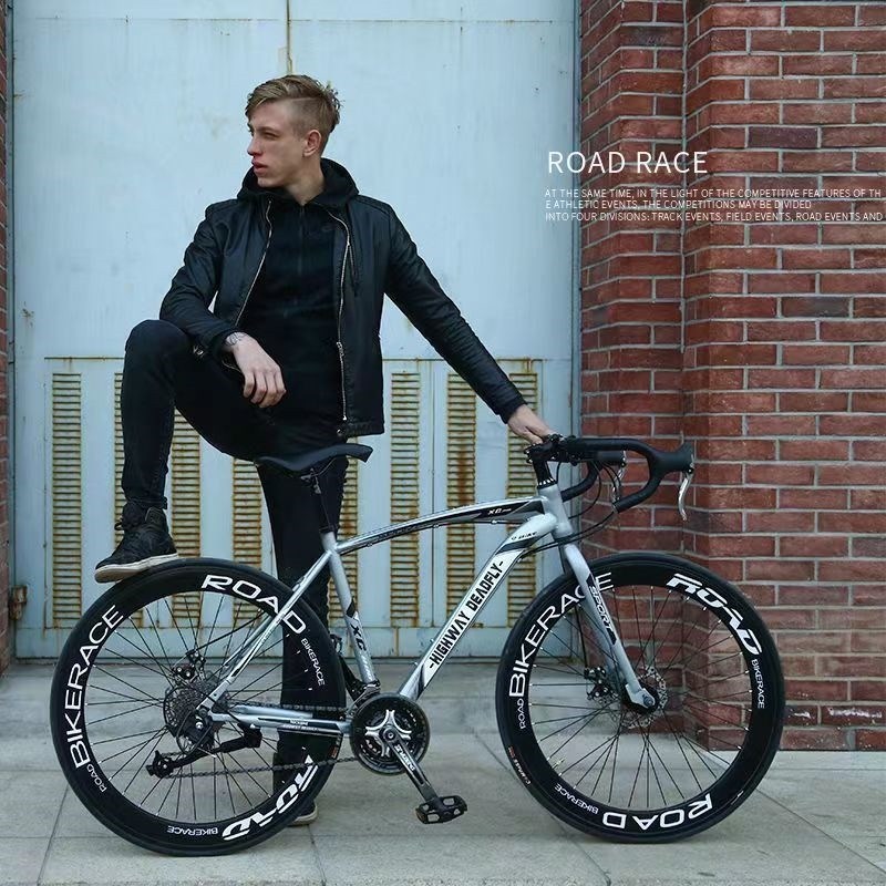 公路自行车竞速赛车活飞弯把死飞超轻快实心胎成年人学Z生男女单