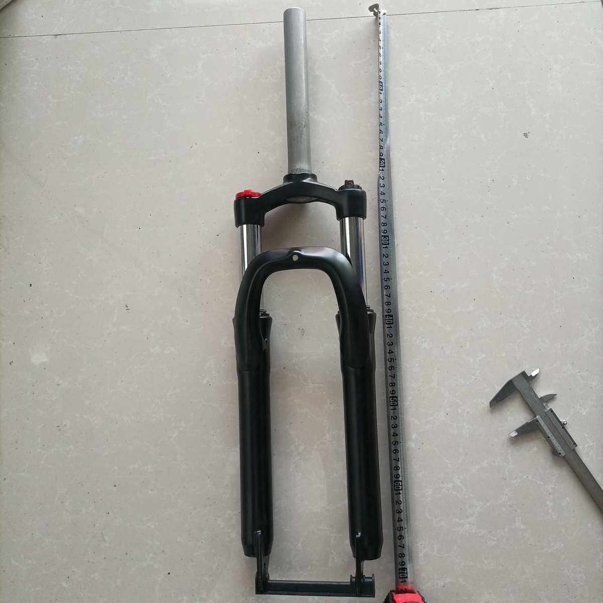 26山地自行车无牙纹碟刹肩控锁死避震前叉弹簧减P震叉子可定制LOO