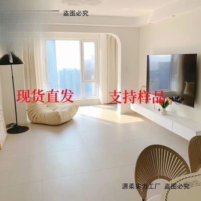 柔光瓷砖800X800肌肤釉奶油风微水泥80X80客厅餐厅仿古砖防滑地砖