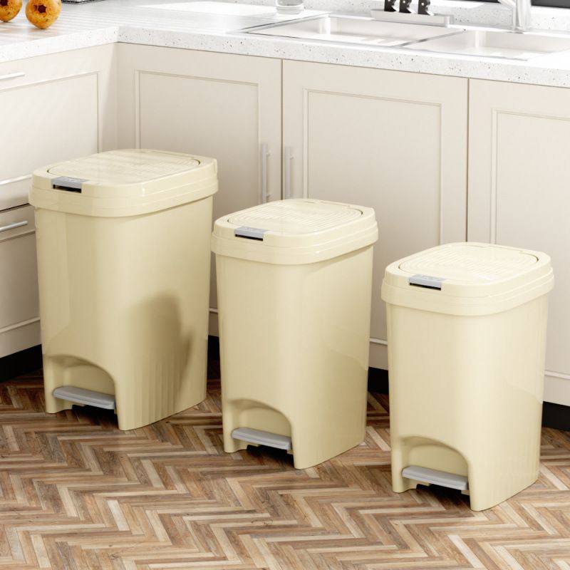 大容量脚踏垃圾桶双开按压轻奢奶油风卫生间卧室厨房桶带盖子