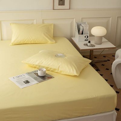 40S斜纹纯棉纯色床笠 席梦思床垫棕垫床罩保护套1.2米 2.21.8