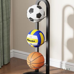 篮球收纳架球类收纳家用放篮球的架子排球足球多层落地置物架