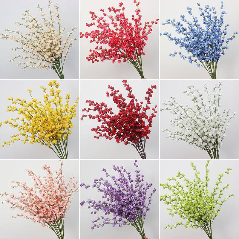 新品4叉紫罗兰婚庆绢花假花排花路引花室内插花装饰摆件DIY