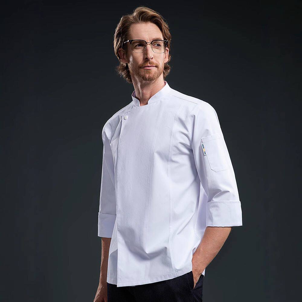 食堂厨师工作服男长袖秋冬餐饮酒店烘焙蛋糕店饭店后厨厨房厨师服