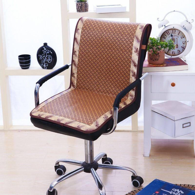 夏天连体凉席坐垫凉垫座椅垫办公室电脑椅靠背靠垫一体椅子垫