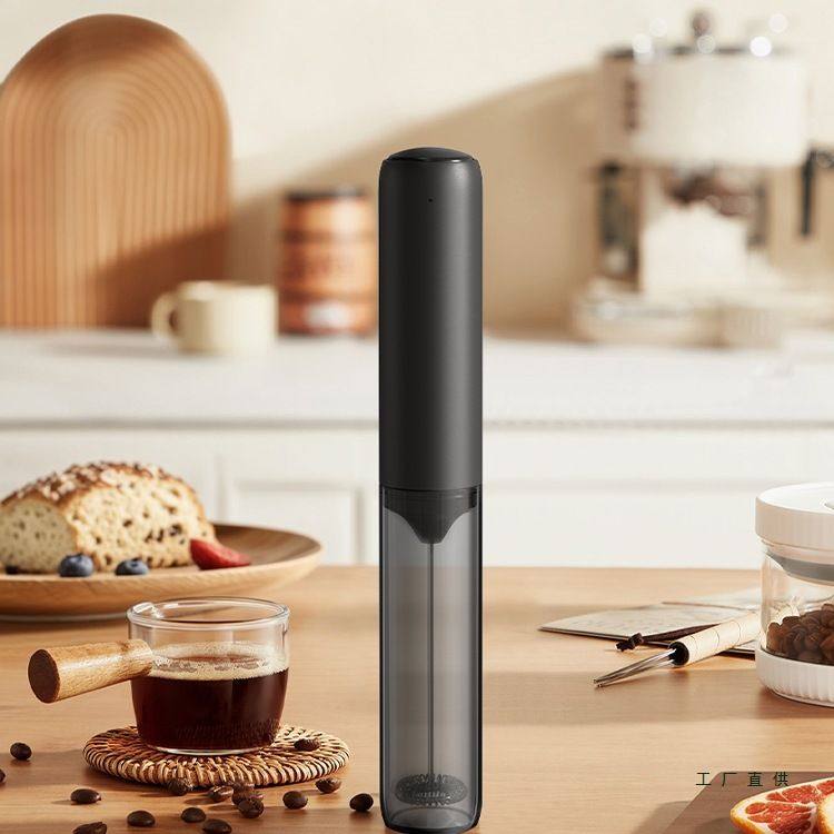 咖啡打泡器电动充电家用收纳牛奶搅拌器奶盖打发奶泡机手持打奶器