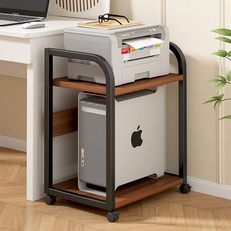 办公室打印机置物架落地移动支架机箱托架收纳放置柜电脑主机架子