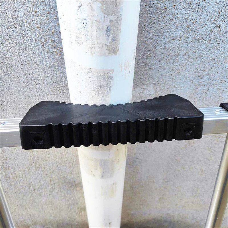 电线杆防滑梯子人字梯直梯黑色配件伸缩卡头铝合金顶部楼梯防滑垫