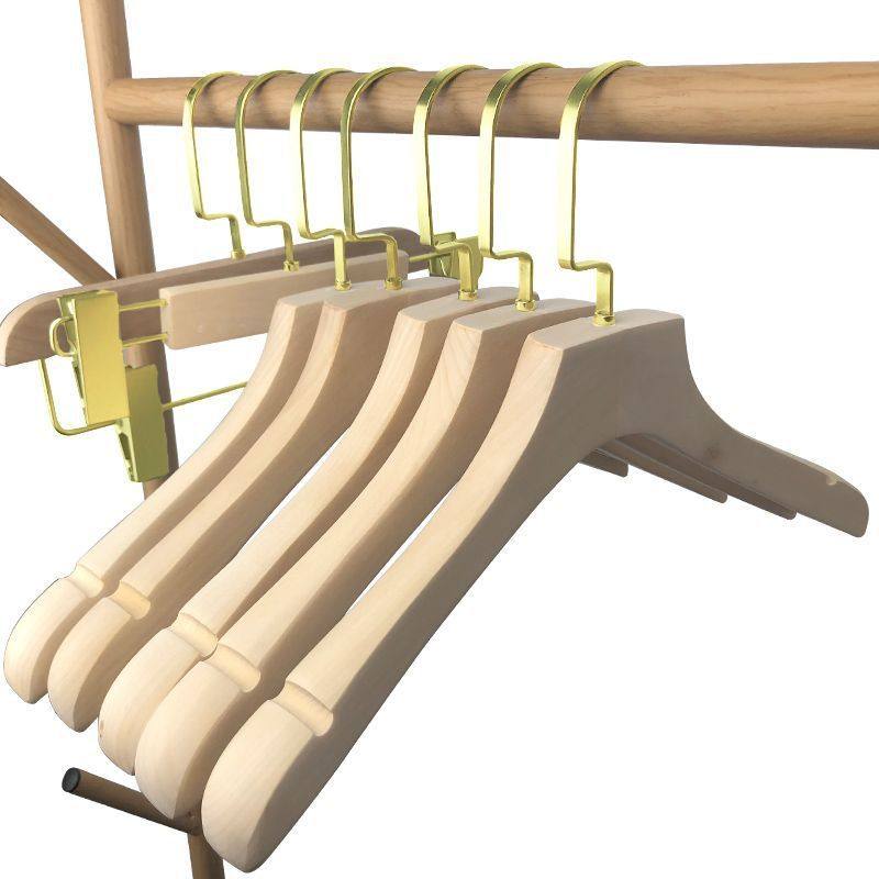 服装店衣架原木色无漆实木无痕裤夹商用摆摊木质衣撑钉制家用,收纳整理,木质衣架,淘宝优惠券,粉丝福利购,淘宝优惠卷