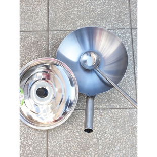 铁锅加厚大马勺厨师饭店商用炒菜锅老式家用燃气灶无涂层炒z^