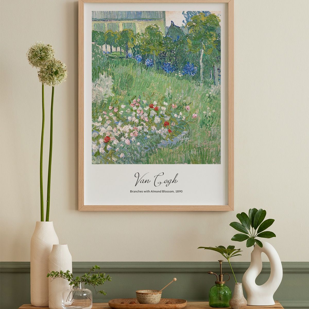 梵高莫奈背景墙装饰画玄关画框客厅卧室沙发抽象北欧艺术挂画油画