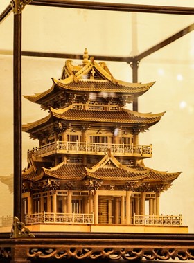 广西桂林逍遥楼古建筑拼装玩具z榫卯积木卯榫建筑模型中式教学斗