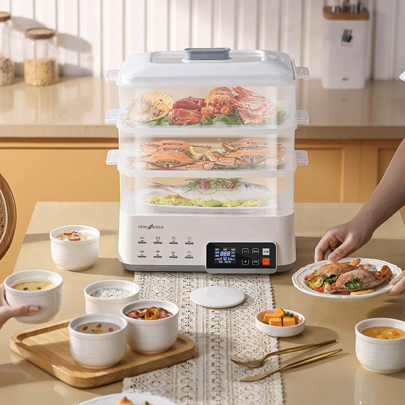 电蒸锅多功能家用三层炖盅隔水炖家用全自动隔P水炖锅大容量蒸煮