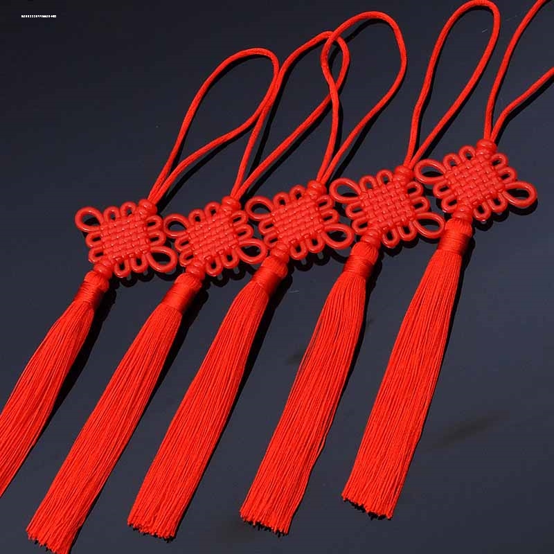 中国结挂件小号迷你装饰手工红心B结同心结平安扣挂绳红色吊坠挂
