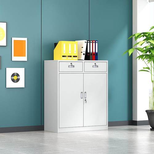 钢制文件柜铁皮柜办公储物柜资料柜档案柜中二斗下节矮柜抽屉柜子