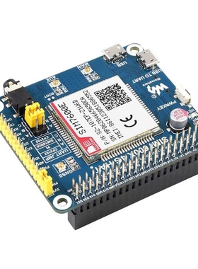 微雪 树莓派LTE Cat-1扩展板 SIM7600E模组 兼容3G/2G 带GNSS定位