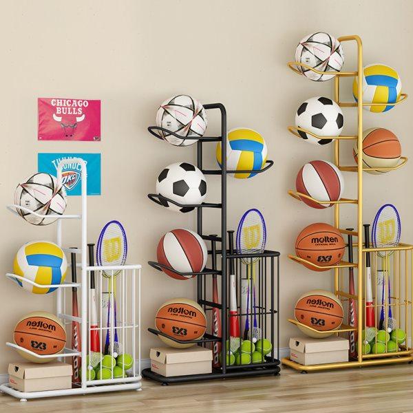 篮球收纳架家用客厅室内学校球类健身器材多层置物架落地式储物架,收纳整理,运动器材收纳用具,淘宝优惠券,粉丝福利购,淘宝优惠卷