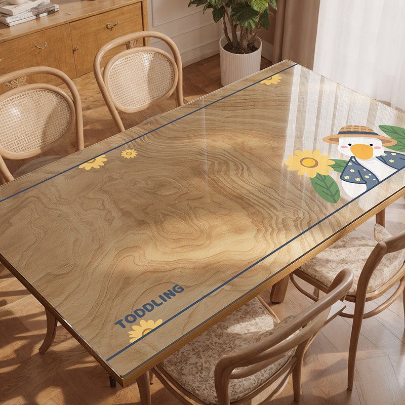 卡通透明软玻璃桌垫防水防油免洗桌布桌面保护垫防U烫耐高温茶几