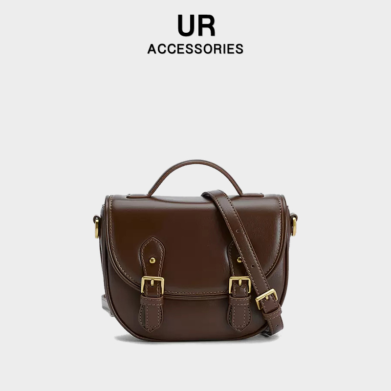 UR马鞍包包2023新款包包复古高级感机车手提包女包时W尚通勤剑桥