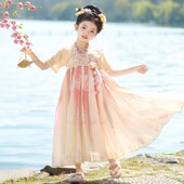 公主连衣裙夏款 女童汉服2025新款 中国风唐装 夏季 儿童古风超仙古装
