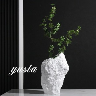 现代轻奢高级感客厅样板间餐厅玄关书房插花器创意小清新干花摆件