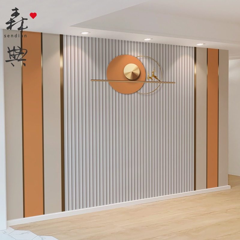 轻奢客厅大气橙色电视背景墙壁纸沙发3d卧室立体影视墙装饰壁画,家装主材,定制壁画,淘宝优惠券,粉丝福利购,淘宝优惠卷