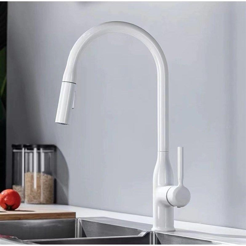 全铜厨房水龙头洗菜盆水槽万向旋转伸缩抽拉式冷热水龙头,家装主材,智能厨房龙头,淘宝优惠券,粉丝福利购,淘宝优惠卷