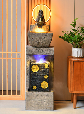 招财貔貅流水生财摆件客厅办公室桌面装饰循环水景观送礼开业礼物