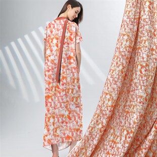 春夏高端真丝缎面棉绸布料斜纹丝绸垂感不皱高档裙子衬衫面料薄款