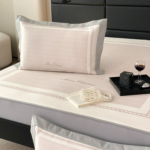 在耳边夏季可水洗冰丝凉席三件套凉感空调软席双人床笠款席子