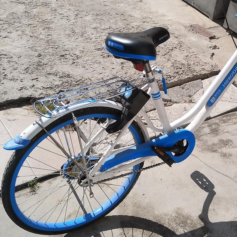 共享单车ofgo小黄车小蓝哈罗酷骑后座载人载货铁架24寸自行车尾架