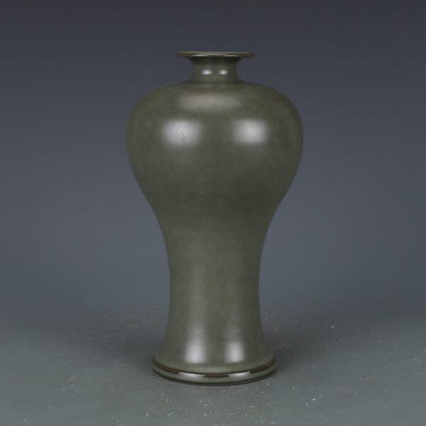 宋官窑仿古瓷器出瓷器瓶花瓶梅青灰釉收藏品土古董古玩