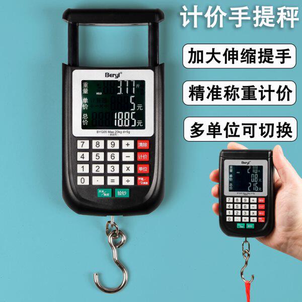 高精准电子计价手提秤公斤市斤克秤买卖菜称重吊钩秤家用快递秤