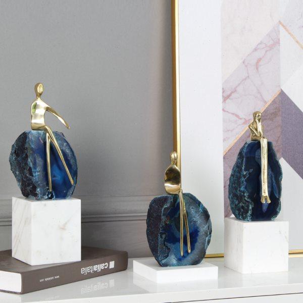 电视柜酒柜装饰品摆件现轻奢玛瑙工艺品样板间客厅摆设抽象人物,饰品/流行首饰/时尚饰品新,摆件,淘宝优惠券,粉丝福利购,淘宝优惠卷