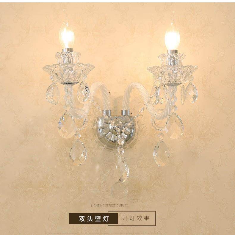 欧式水晶吊灯客厅灯床头壁灯奢华大气卧室灯婚庆灯走廊吧台中山
