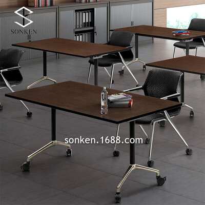 商业家用简约现代职员灵活拼合移动折叠会议办公桌电脑台