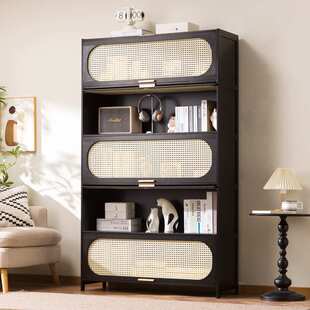 书柜客厅2024新款置物柜玻璃门陈列柜现代简约多层书架收纳置物柜