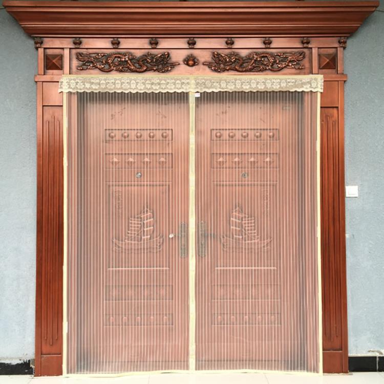 室外对开防杨絮隐型防盗门大w门加厚网纱防蚊门帘纱窗帘高档虫磁