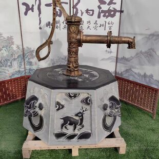 手动抽水泵压水机手动摇水泵铸铁老式井头家用抽水泵花园水泵