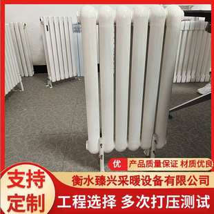 6030钢制暖气片家用全屋集中供暖钢二柱方头圆头水暖壁挂式散热器